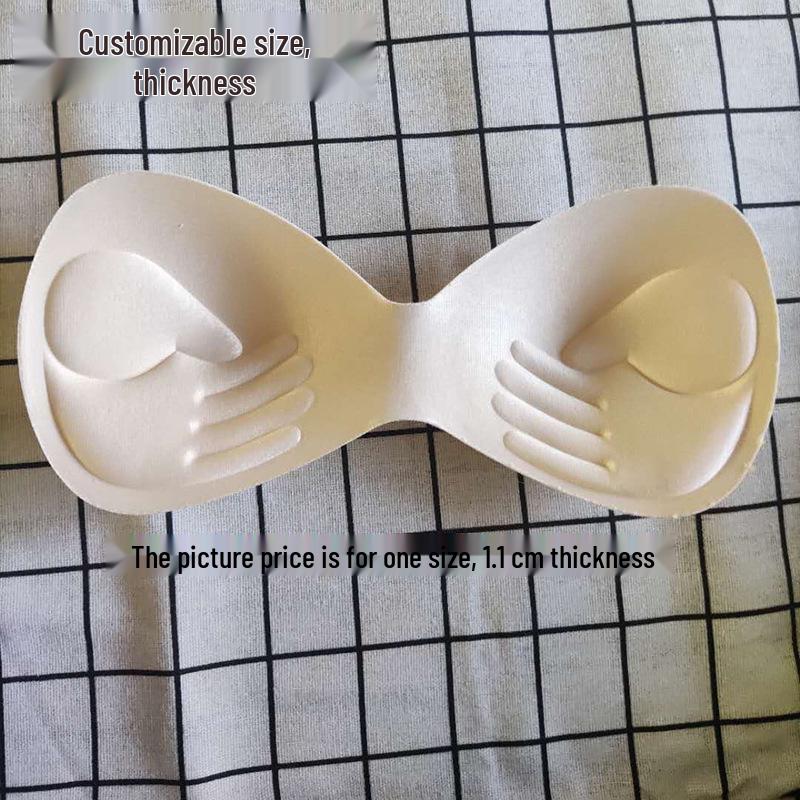 

Sponge Bra Pads - Palm-Shaped, Sweat-Absorbing Cotton Inserts for Sports Bras One Size тілесний