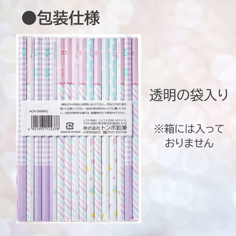 Tombow Writing Printed Cute 3 Random 32 Pencils Per Pack Ippo! Pencils, 2B, Design, Colors, Designs, (ACA-066BAZ)