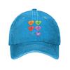 Vintage The Living Tombstone Candy Hearts Baseball Cap Unisex Women Distressed Denim Sun Cap Rock Outdoor Activities Adjustable Hat
