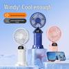Portable Mini Handheld Fan with Digital Display – Folding Desk Fan for Office or Student Use