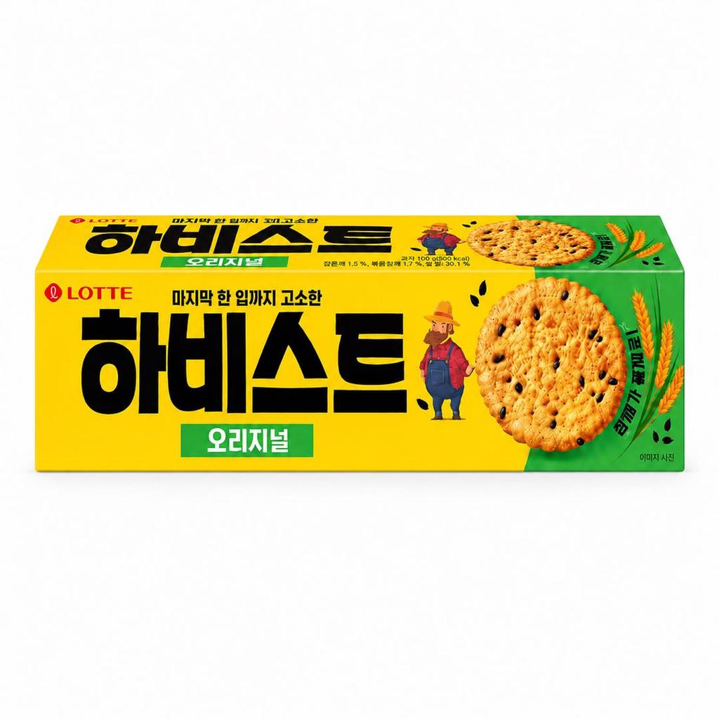 Lotte Harvest Black Sesame Crackers 100g