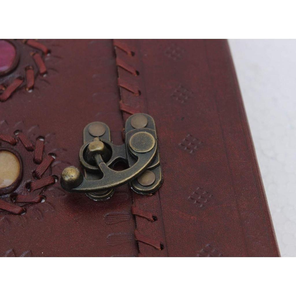 Kožený deník Notebook Cestovní deník nebo bavlněný papír Vintage Sketch Book pro muže a ženy (7x5 palců)