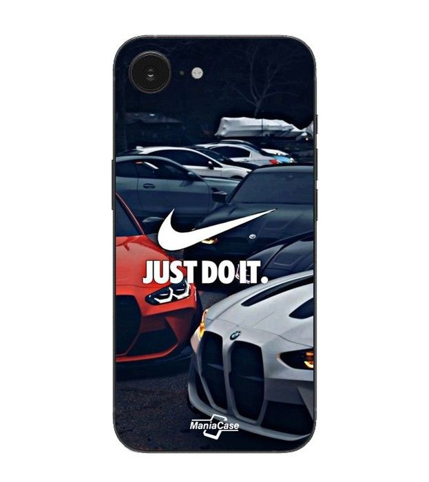 Cover Maniacase Per Iphone 16E BMW M NIKE JUST DO IT nero