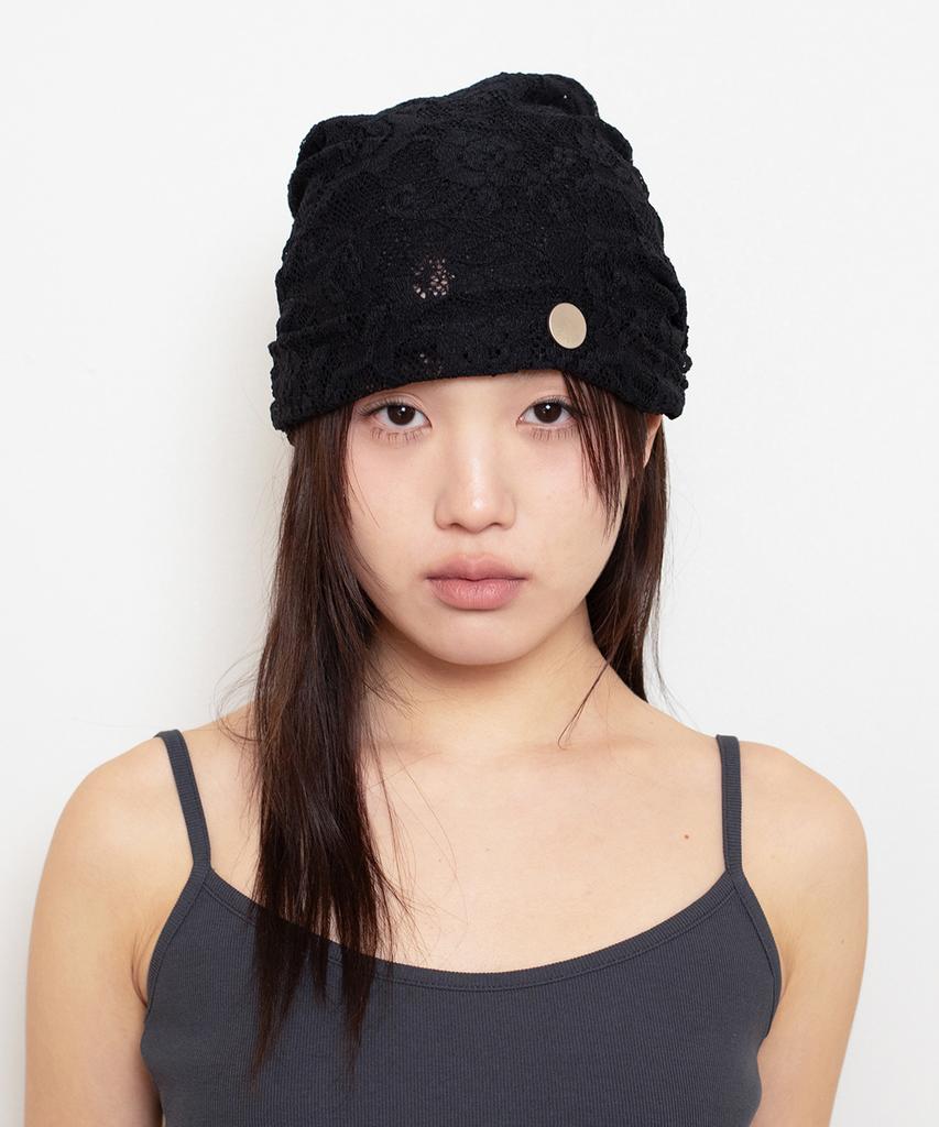 Onseuka Whipping Lace Hairband & Beanie (Black)