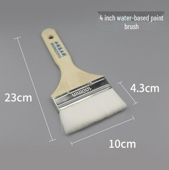 Water-Based Wool Brush with Wooden Handle for Home Improvement and Latex Paint Applications