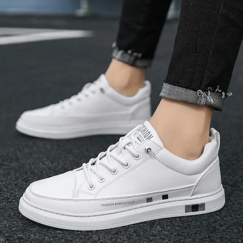 Men's Shoes Spring and Autumn New Fashionable Versatile Thick Soled Board Shoes Business Formal Casual Leather Shoes Work Shoes