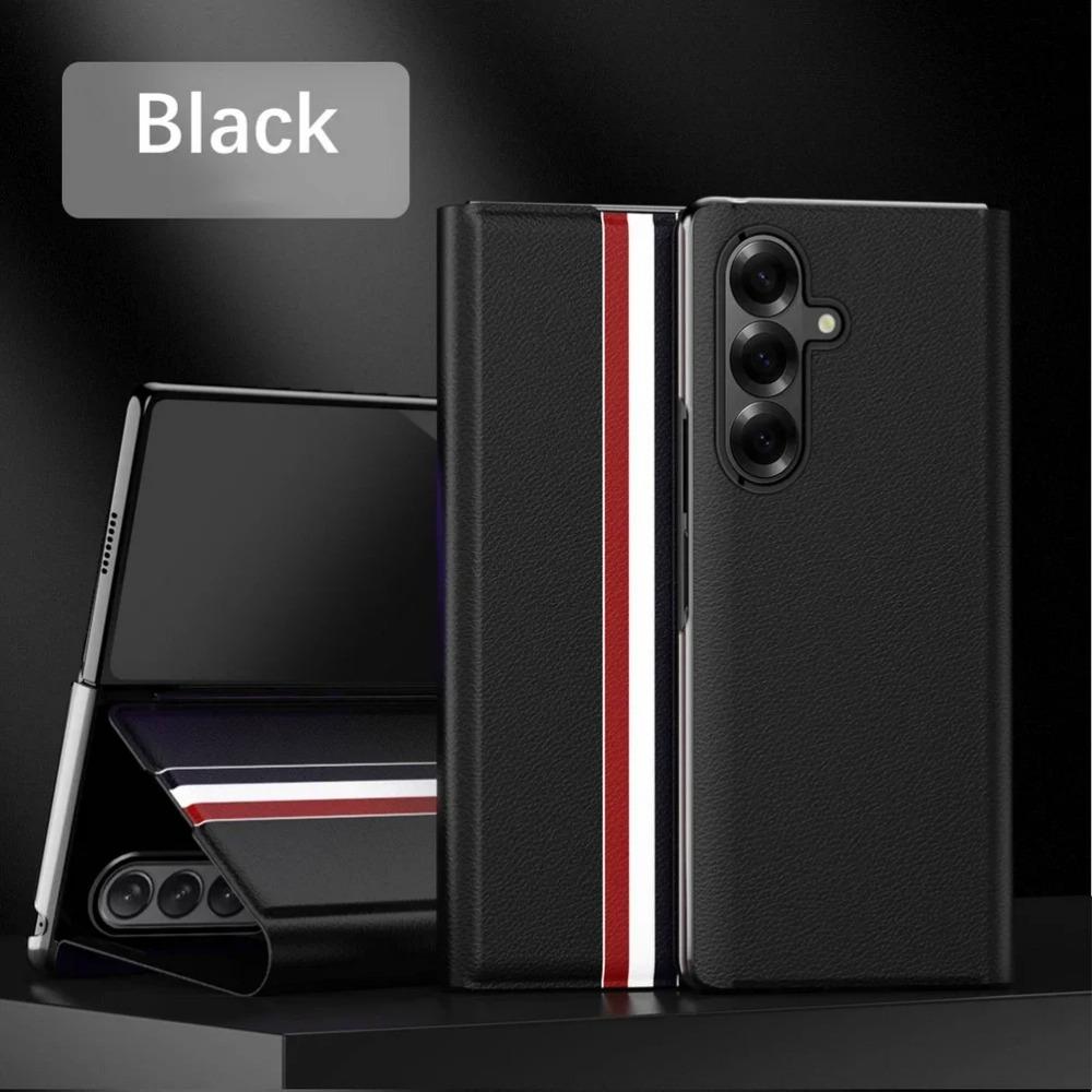 Luxuriöses Business-Leder mit eingebautem Kartenfach, Ständerhalter-Hülle für Samsung Z Fold 7 Galaxy Z Fold 7 6 5 4 3 Schutzhülle