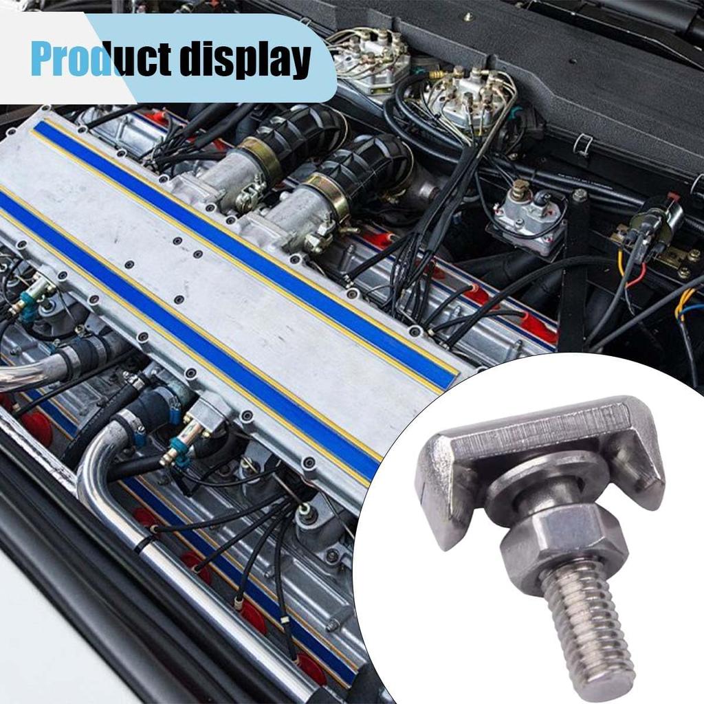 OEM Battery Terminal Bolts Kit - T-Shaped Battery Bolts with Cable Extender (4PCS)