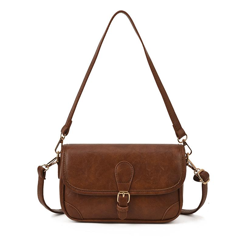 

2025 autumn and winter retro light luxury small square bag women s high sense of foreign style versatile underarm bag commuter shoulder messenger bag коричневый