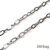 Chaîne Cœur en Acier Inoxydable de 0,5/1 Mètre Chaîne Cubaine Chaîne Punk de Base pour la Fabrication de Colliers Bracelets Bijoux Accessoires