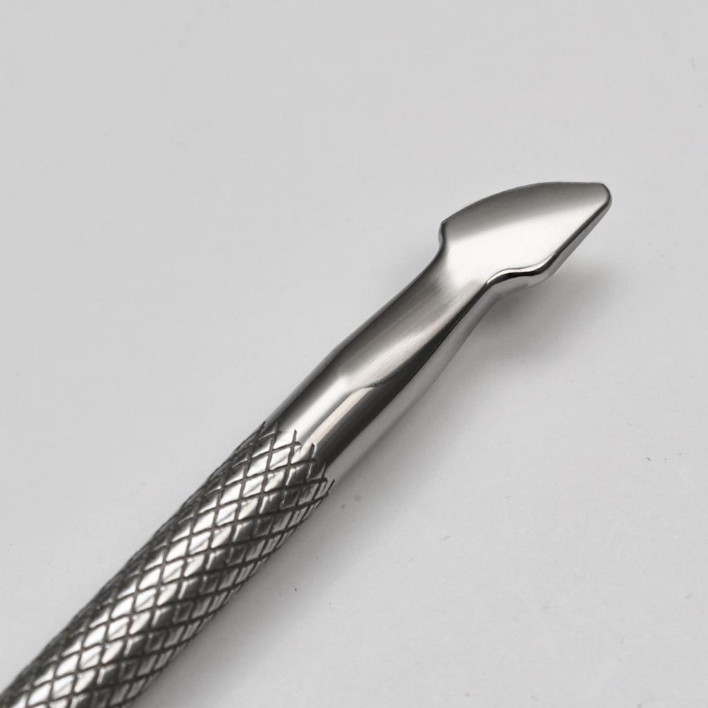 Stainless Steel Cuticle Pusher & Scissors Set - 2-Piece Manicure Tool Kit