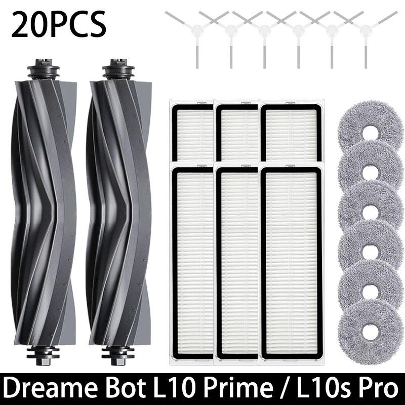 Dreame Bot L10 Prime / L10s Pro / L10 Pro Zubehör Hauptseitenbürste Hepa-Filter Mopptuch Roboter Ersatzteile