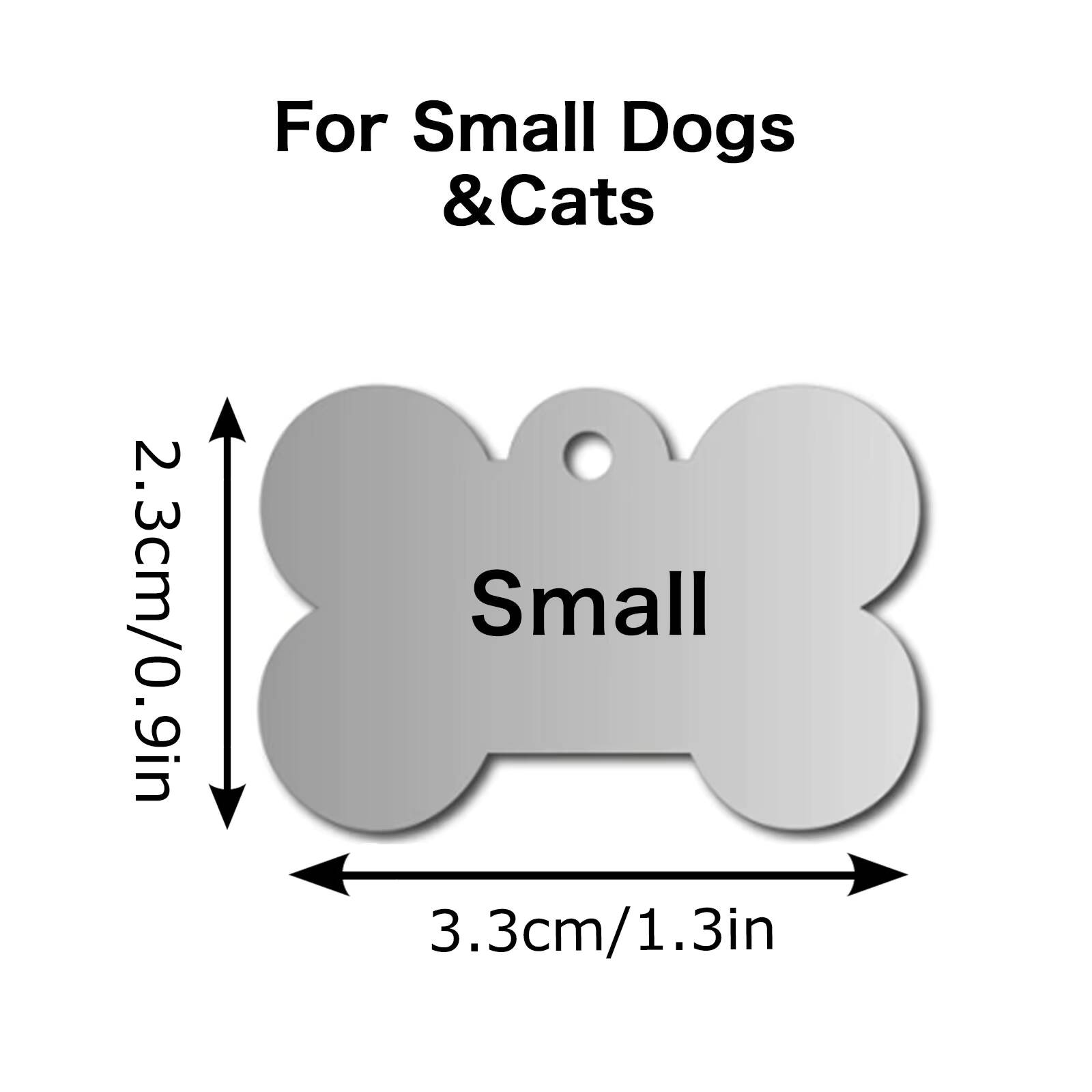 

Vnox Free Engravable Customize Name Pet ID Tag Pendant for Dogs, Silver Color Stainless Steel Bone/Star/Round Shape Dog Pendants