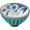 Kyoto-yaki, Kiyomizu-yaki Sake Cup, Approximately 7cm, with a Daffodil Design and Blue Accents, Made In Japan, KTA496-12