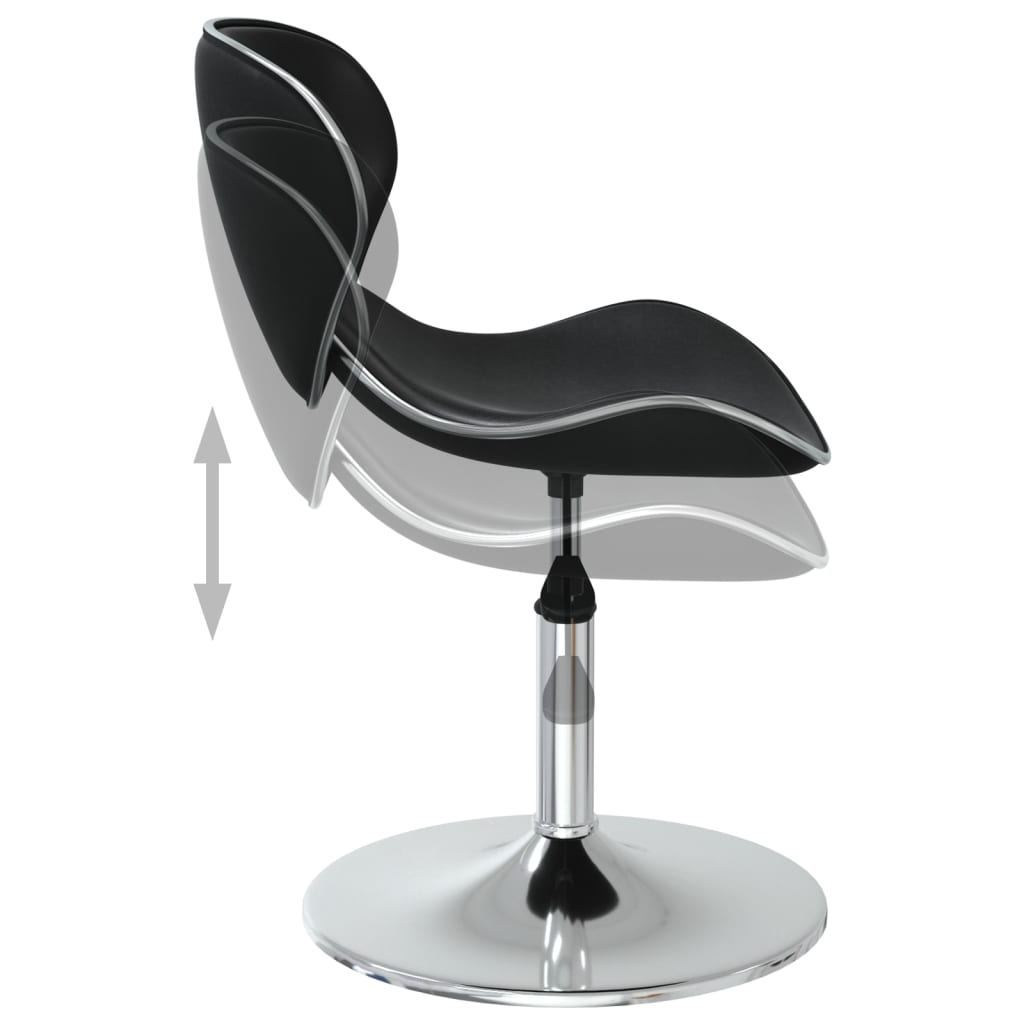 Vidaxl Dining Chairs, 4 Pcs, Black, Upholstered In Faux Leather