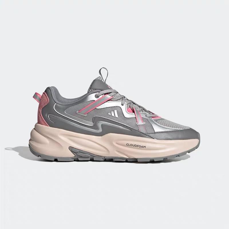 adidas OZWAVE SURGE 2.0 Abrasion Resistant Low Top Chunky Sneakers Unisex Gray Sneakers JQ9254