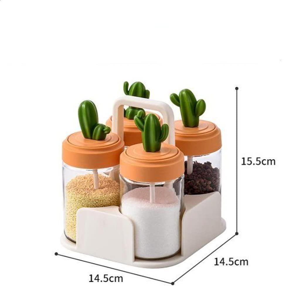 Huiyu Sugar Bowl, Sugar Container, Salt Container, Spice Bottle, Seasoning Container, Set of 4