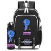 2Pcs/set Anime K-Pop Demon Hunters Printed Backpack Large Capacity Bookbag with 750Ml Water Bottler Laptop Student Boy Girl Large Capacity Bookbag