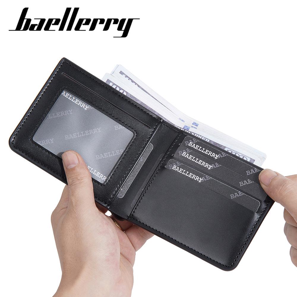 Men's Korean Style Slim Bifold Leather Wallet