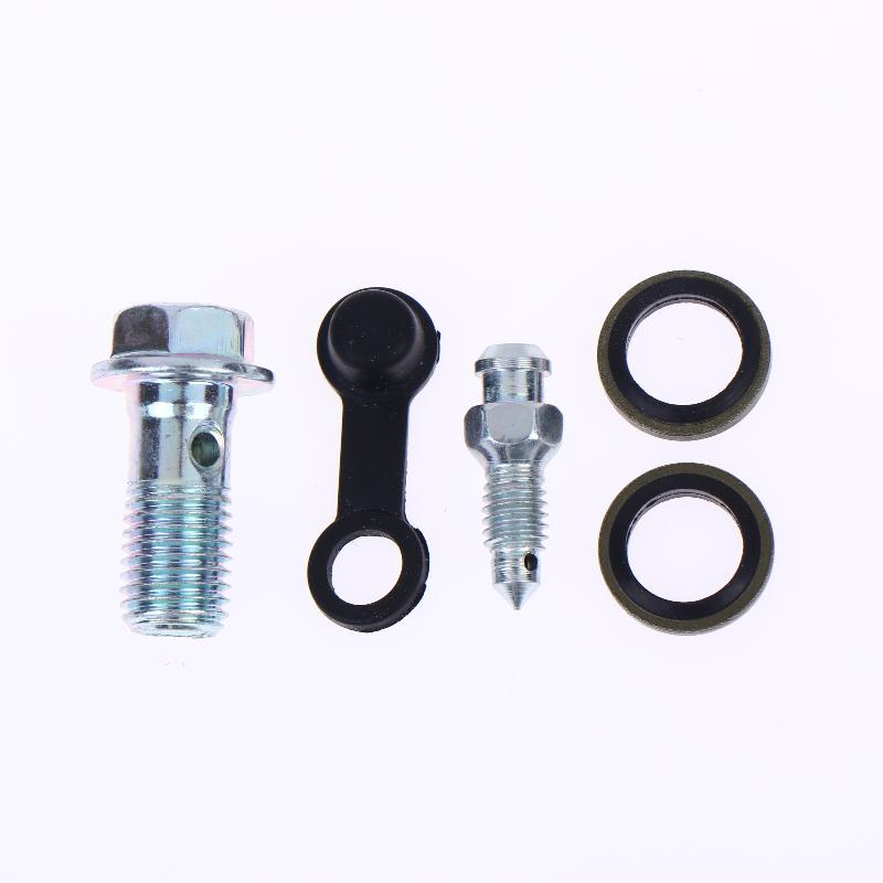 1 Conjunto de Acessórios para Motocicleta Parafuso de Sangria do Freio Parafuso Banjo M10*1.25Mm /1.0Mm Parafuso do Cilindro da Pinça de Freio para Liberação de Ar