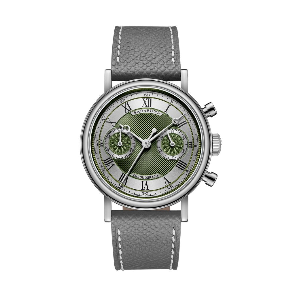 FARASUTE New Retro Mens Watches Quartz Watch For Men Speed Sports Chronograph AR Coating Sapphire VK64 Clock Reloj Hombre