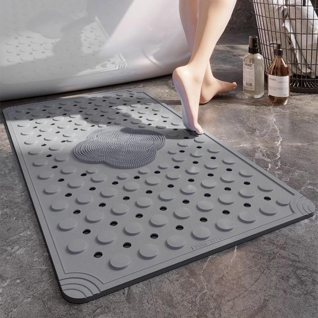 Waterproof Anti-Slip Bathroom Mat with Suction Cups and Massage Surface