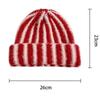 Bonnet Tricoté Rayé Bonnet Pull-Over Anti-Froid Chapeau Chaud Tendance Automne Hiver