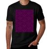 Stegosaurus Lace Purple Tshirt Heavy Duty Casual Work Tee Tshirt