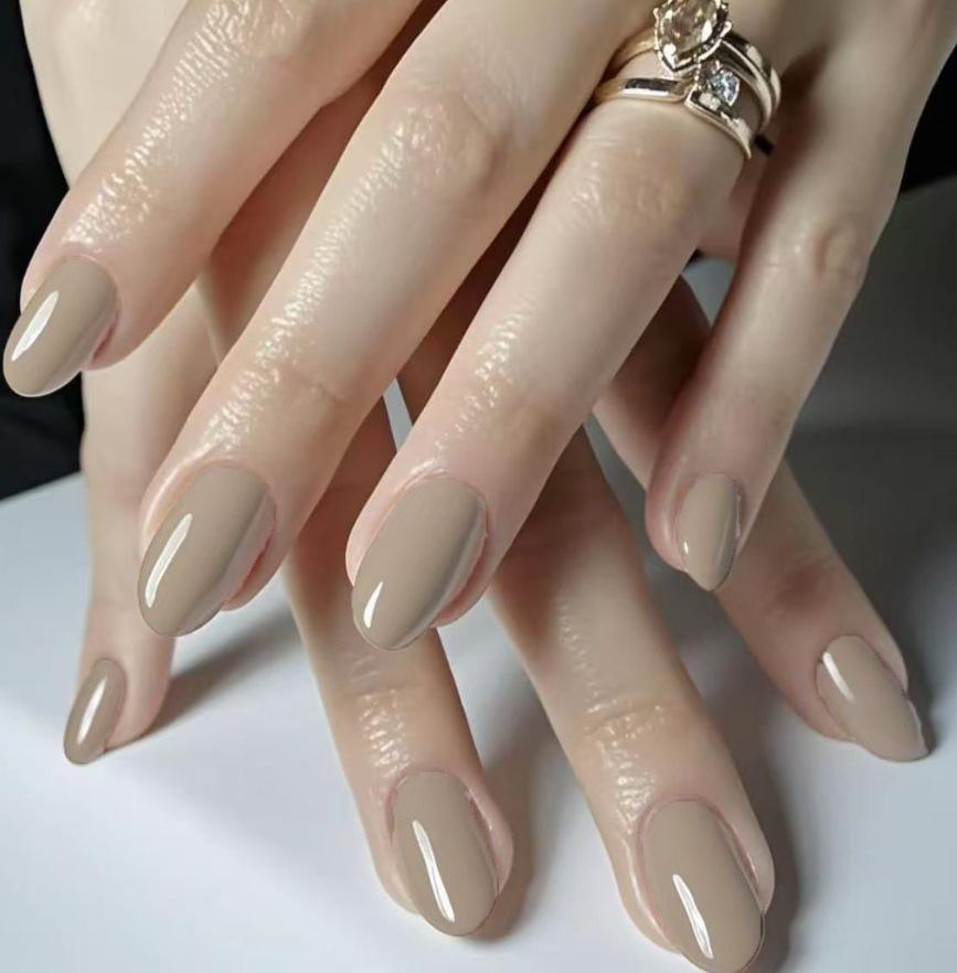 Removable Solid Color Wearable Nail Tips - Set of 24 False Nails