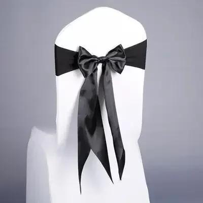 Wedding Decoration Satin Chair Sash Colour Design Bow Tie Birthday Party Festival Hotel Show Shiny Look Luxury Dining Room