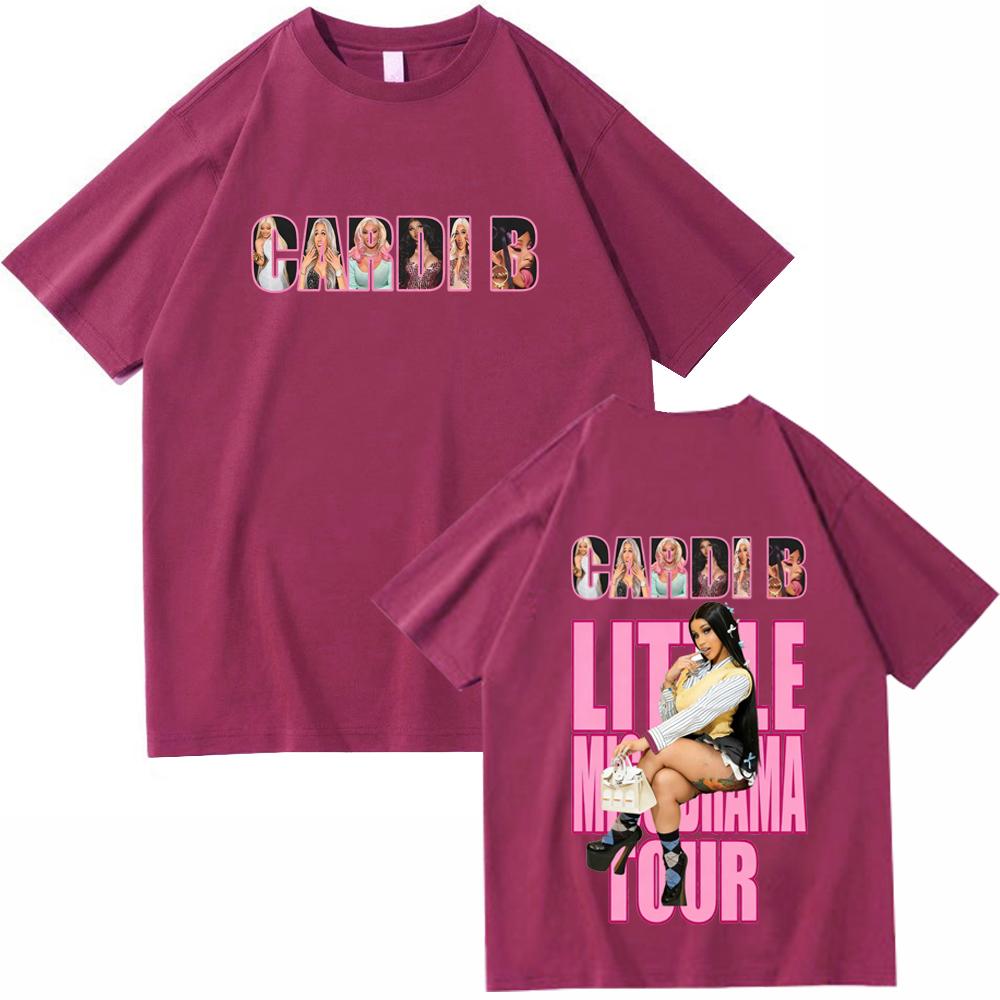 Cardi B Tour 2026 Tshirt Unisex Unisex Harajuku Short Sleeve Oneck Casual Shirt