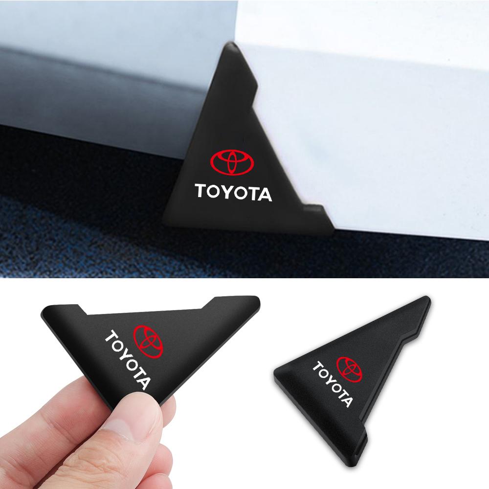 2 Pcs Silicone Car Door Corner Cover Auto Anti-collision Protection Sticker For Toyota CHR Corolla Rav4 Prius Yaris TRD HJ3S8