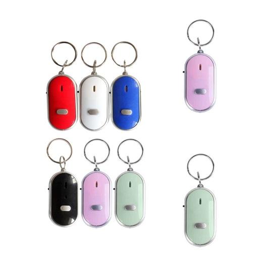 1/6ks Píšťalka pro hledání klíčů se zvukovým senzorem Snadné nalezení klíčů Anti-Lost Vybavení Vysoká tvrdost Nouzové světlo Lokalizátor klíčů