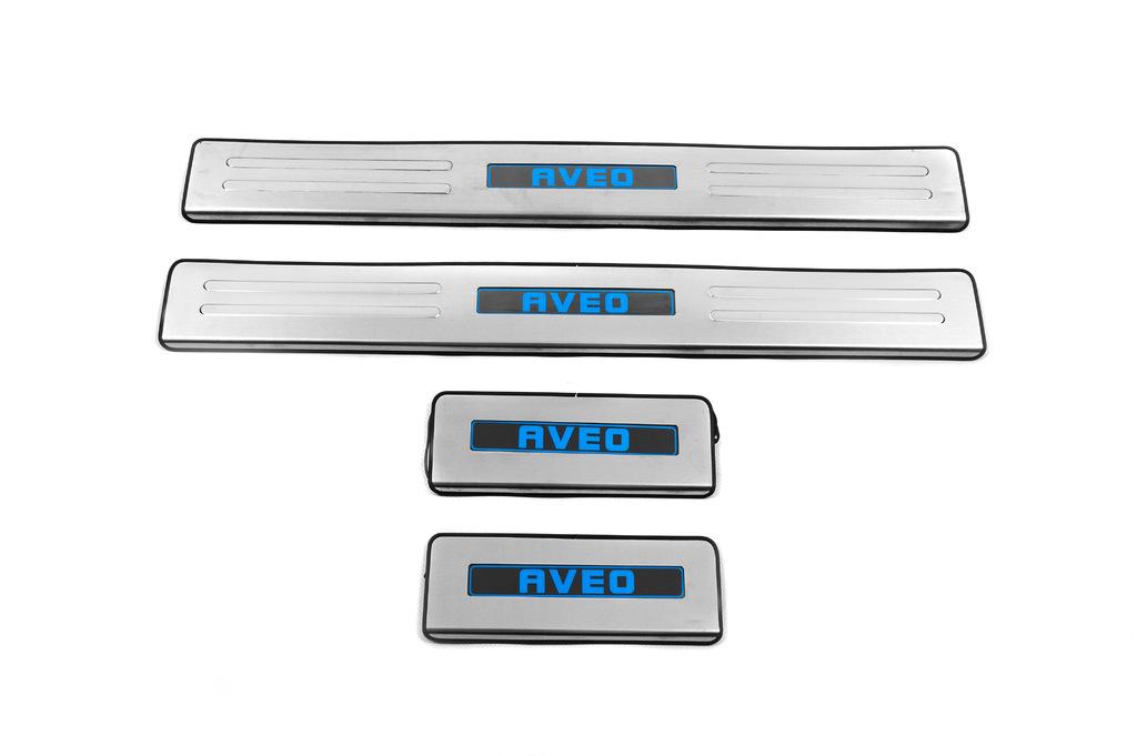 Door Sills Libao (4 Pcs., Stainless Steel) for Chevrolet Aveo T300 2011-2020