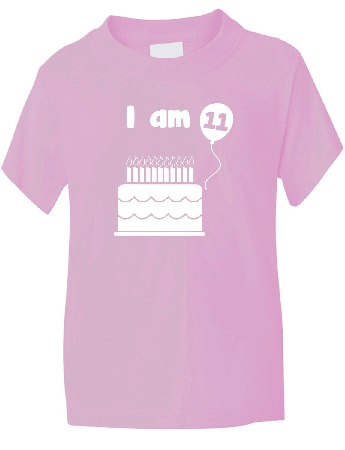 

Birthday Kids Ages I Am 11 Eleven T Shirt Gift Present Size S-XXL S