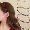 Zinc Zinc Alloy Flower Headband Plush Women Hair Hoop Personality Bow Hairband  Headwear