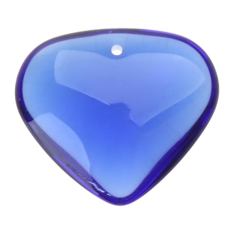 Love Heart Shaped Pendant Crystal Glass Peach Heart Loose Beads Charm for DIY Jewelry Necklace Earrings Making