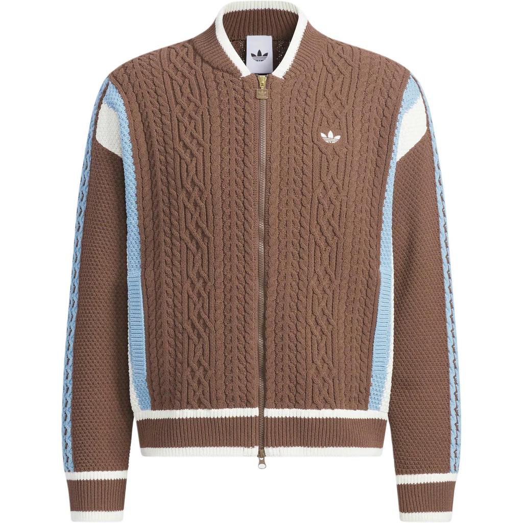 Adidas Originals Adicolor Classics Knit Cardigan Button Front Regular Fit Unisex Brown KS5963