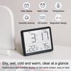 Magnetic LCD Digital Alarm Clock Large Screen Date Temperature Humidity Display Multi-functional Desk Refrigerator Wall Mounted