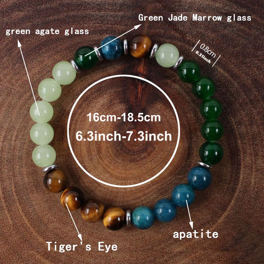 Multicolor Natural Stone Beaded Bracelet With Malachite Tiger Eye Amazonite Vibrant Fashion Jewelry Daily Wear Simple Versatile Accessory