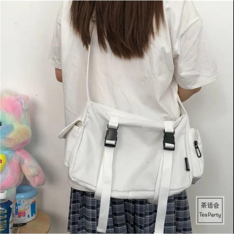 Chi Vintage Werkzeug Student Canvas Tasche Männlich Ulzzng Neutral Harajuku Weibliche Umhängetasche