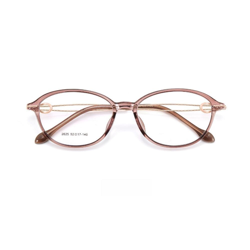 TFTB Noble Temperament Women's Glasses Ultra-light Retro Oval High-quality TR90 Alloy Optical Prescription Eyeglasses Frame 139m