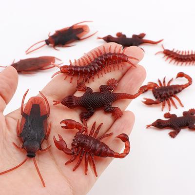 5pcs Emulation Cockroach Toy Spoof The Whole Person Playing A Trick Toy Centipede Cockroach Gecko Scorpions Simulation Toys