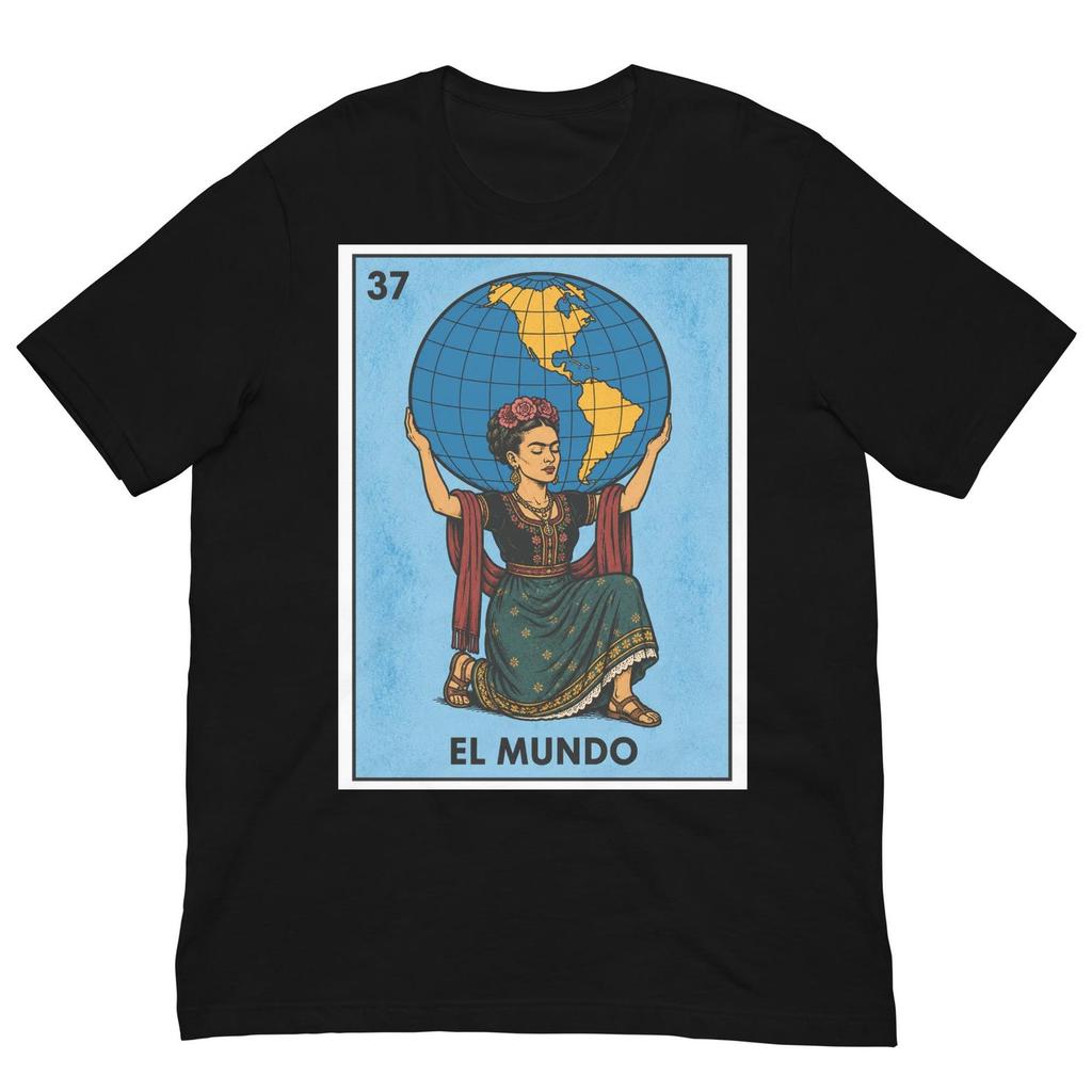 El Mundo Frida Shirt, Mexican Artist T-Shirt, Floral Graphic Tee, Retro Loteria Shirt, Mexican Culture Tee, Vintage Art Shirt
