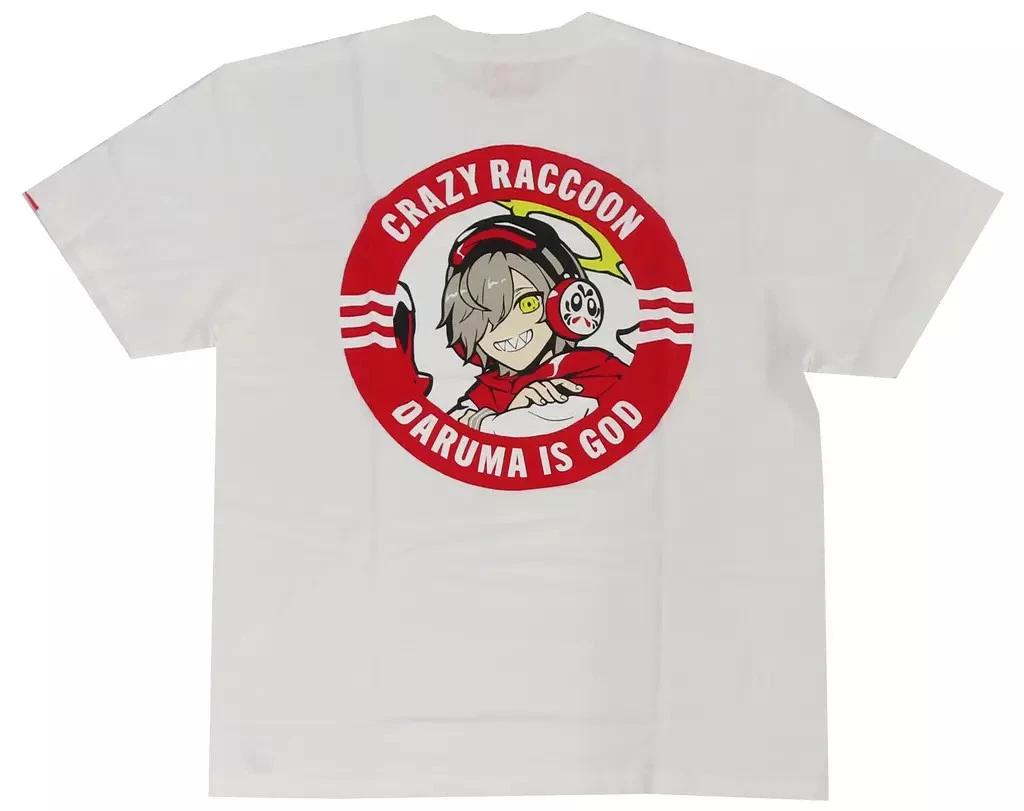 

Crazy Raccoon Daruma T T-Shirt White L Streamer Fes 2022 Cotton 3XL