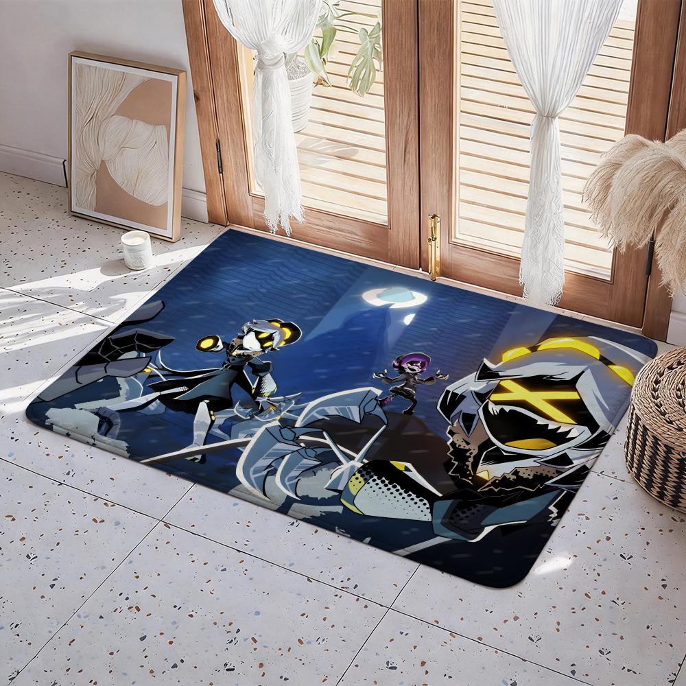 M Murder Drones Floor Mat Eco Flannel Doormat Non Slip Odorless Indoor Floor Rug Soft Short Plush Home Mat