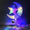 LED Christmas Tree Topper Star Moon Decoration Acrylic Xmas Ornament Energy Saving Shining Lamp Festive Home Room Decor