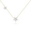 Exquisite Diamond-inlaid Double-star Necklace for Women Light Luxury Niche Design High-end Collarbone Chain for Women
