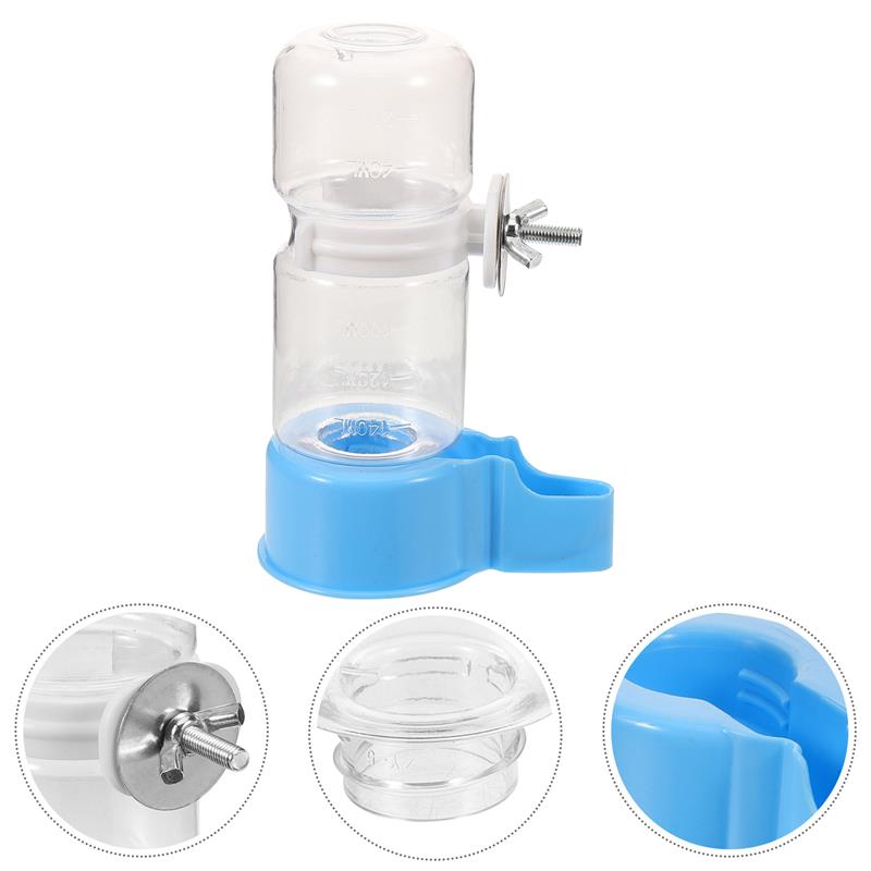 

Blue Automatic Parrot Water Feeders Bird Cage Water Dispenser Large Capacity Sturdy Plastic Bird Drinking Accessory For 13.00X9.00X5.50CM