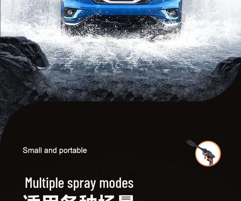 Cordless High-Pressure Car Wash Gun with Rechargeable Battery